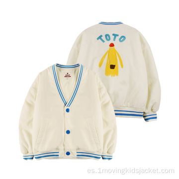 Chaqueta de uniforme de béisbol para niños acolchados a la moda